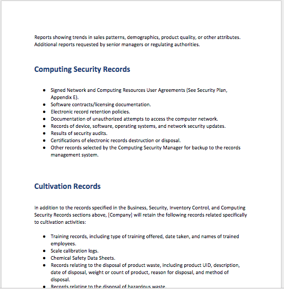 cannabis record keeping