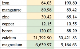 Cannabis Leaf Tissue Analysis